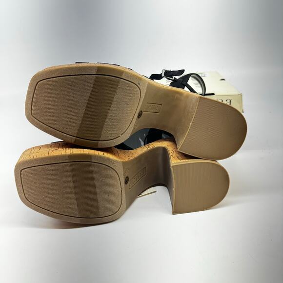 A.N.A Women's Heston Corked Heeled Sandals, Black, New, Size 8 - Picture 4 of 5
